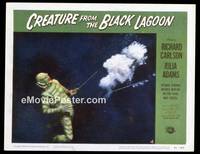 v047d CREATURE FROM THE BLACK LAGOON  LC #4 '54 he's shot!