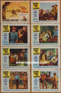t345 FROM HELL TO TEXAS 8 movie lobby cards '58 Don Murray, Varsi